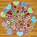 besttoyhome 400 Pcs Rustic Wooden Love Heart Ornaments Mini Hearts Table Scatter Heart Shaped Wood Slices Cutouts Wood Heart Confetti for Valentine's Day Crafts Wedding Decorations