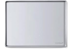 CatGuru Cat Food Mat, Small & Large Pet Food Mat, Waterproof Cat Mat for Food and Water, Silicone Pet Mat for Food, Non-Slip Pet Mats, Easy to Clean Cat Food Tray, Pet Bowl Mat (Hard Tray, Gray)