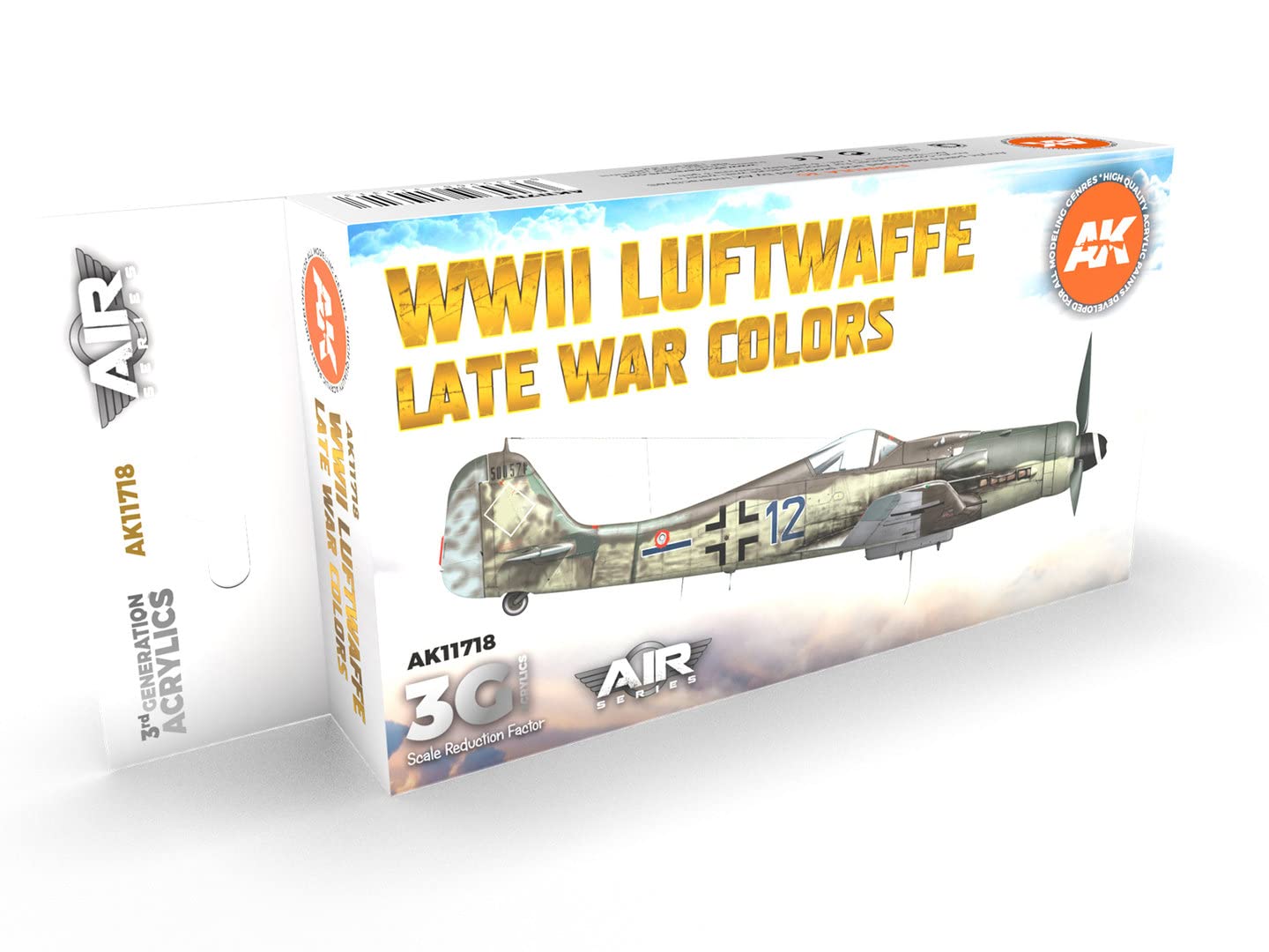 AK Interactive Acrylics 3Gen Aircraft Set AK11718 WWII Luftwaffe Late War Colors Set 3G (6x17ml)