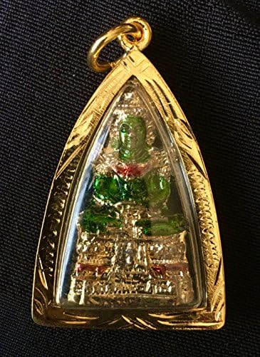 San jewelry Pendant Necklace Buddhist Phra Kaew Morakot Emerald, Jewelry Elephant Statue, Thai Pendant Necklace,Thai Amulets Hanger, Good Luck and Protection