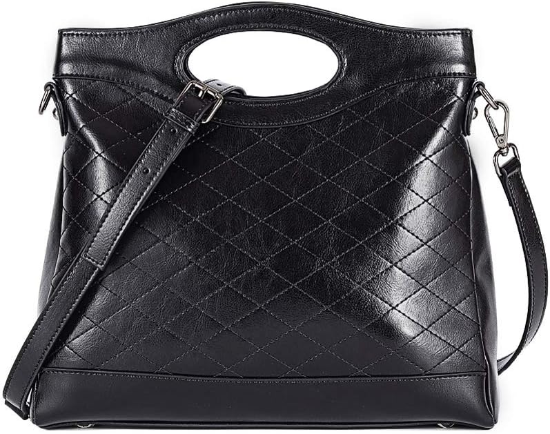 Lecxci Women Leather Handbags Ladies Purses Satchel Zipper Closure Shoulder Bags Multi-pocket Tote Bag