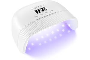 LadyMisty UV Nail Lamp - Fast Drying, UV Light for Gel Nails with 30 Dual Lamp Beads, 4 Timer, LCD Display, Energy Efficient LED Nail Light for Home & Salon