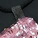 String Gym Sport Bag, Mermaid Sequin Drawstring Backpack Glittering Outdoor Shoulder Bag Reversible Glitter Bling Shining Bag with Pockets Pink Gold