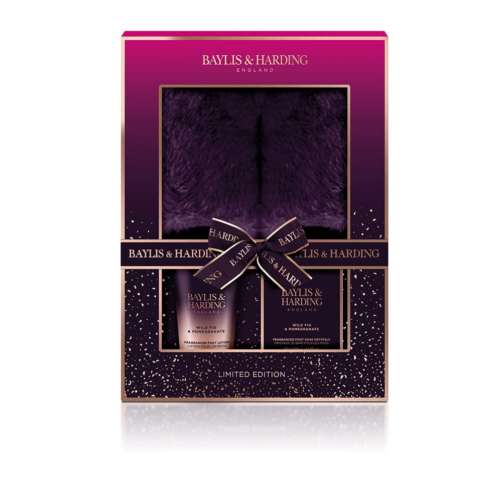 Baylis & Harding Wild Fig & Pomegranate Luxury Slipper Gift Set (Pack of 1) - Vegan Friendly