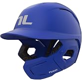 TUCCI Potenza Batting Helmet with Jaw Flap, S/M, Matte True Royal Blue, Right-Handed Hitter
