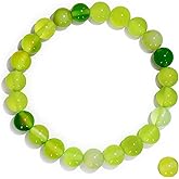 Clilopoal Healing Crystal Bracelets for Women Natural Stone Beaded Stretch Bracelet Handmade Gem Semi Precious Gemstone 8mm Round Beads Yoga Anxiety Stress Relief Bracelet Jewelry Gifts