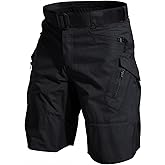LYRXXX Men's Cargo Shorts for Hiking Work Travel Lightweight Waterproof Tactical Shorts with Multiple Pockets(No Belt)