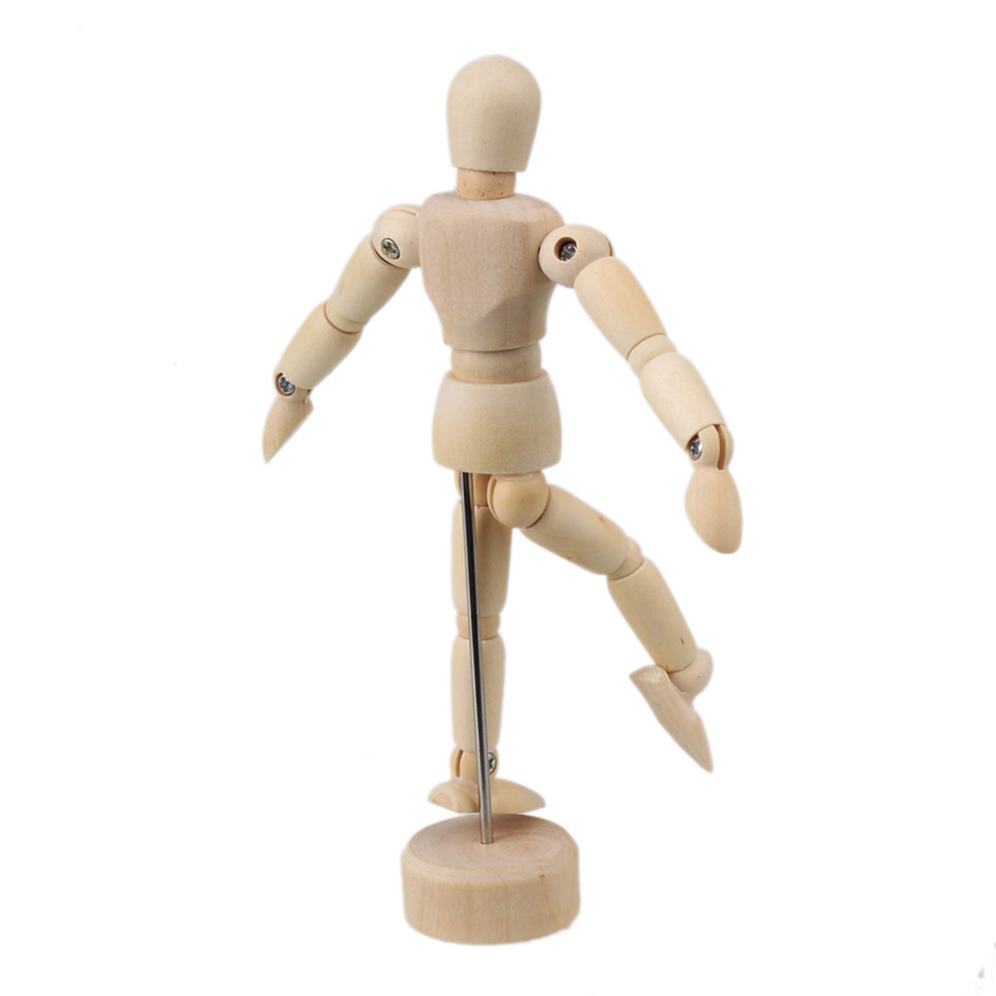 Wooden Figure Manikin with Flexible Joints Human Mannequin Sketch Art Drawing Model Artist Doll 4.7 Inch