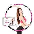 Liberry Weighted Hula Hoop for adults: Fun Exercise For Weight Loss, Slim Waist And Strong Abs,Soft Foam Padding For Comfort And Protection(Pink)