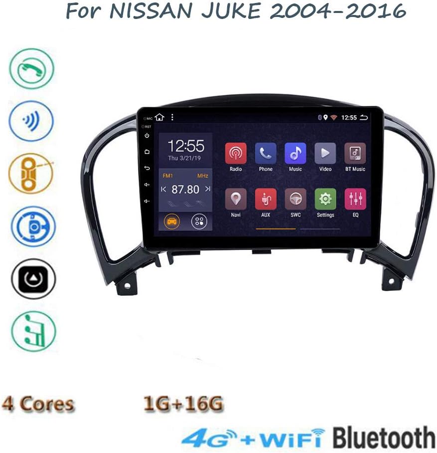 Yuahwyehe Android Car Stereo 9 Inch Android HD Touchscreen Car Stereo Head Unit with Car Radio Touch Screen GPS Navigation Dash for Nissan Juke 2004-2016
