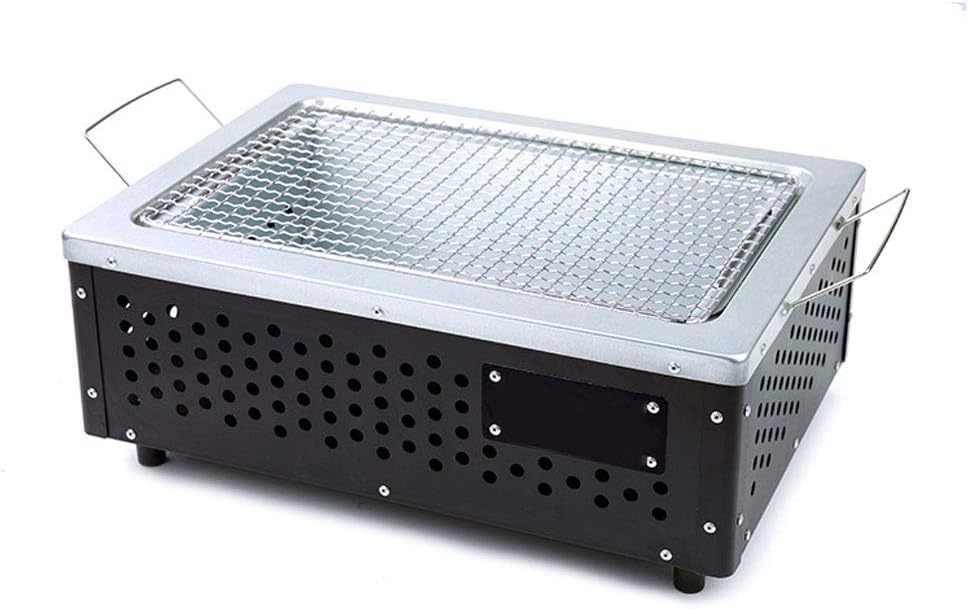 Review ZJJ& Barbecue Grill Table with Stainless Steel Charcoal Grill