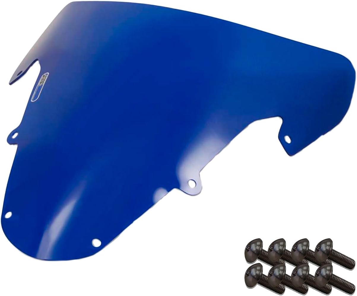 Sportbike Windscreens ADSW-204B Blue Windscreen (Suzuki Gsxr 1000 (03-04) With Silver screw kit), 2 Pack