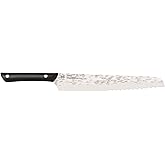 Kai PRO 9" Bread Knife, Hand Sharpened Serrated Knife, Japanese AUS6M Stainless Steel Blade, Full-Tang POM Handle, NSF Certif