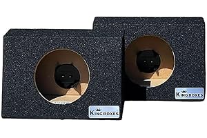Universal Car Speaker Enclosures, 6.5" Pair, Carpet Finish by King Boxes