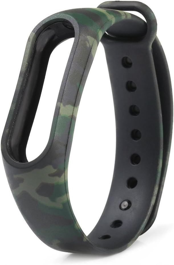 Epaal Camouflage Watch Strap for Mi Band HRX and Mi Band 2 (Army Green)