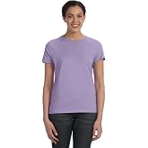 Hanes Women's Perfect-T Crewneck T-Shirt, Lightweight Cotton Short Sleeve Tee for Women