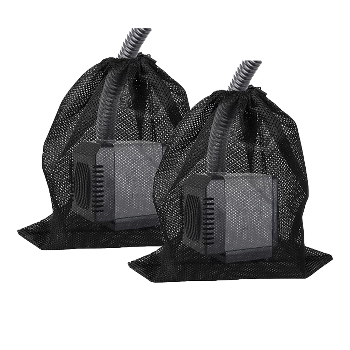 2 Pack Pump Barrier Bag Pond Pump Filter Bag with Drawstring Large Pump Mesh Bag Home Accessory Fish Pond Filter Bag,18.5x18.5 Inch
