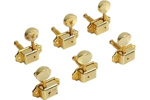 6 Pieces Guitar Machine Heads Knobs Machine Head Tuner Guitar String Tuning Pegs for Electric or Acoustic Guitar (3 Left 3 Ri