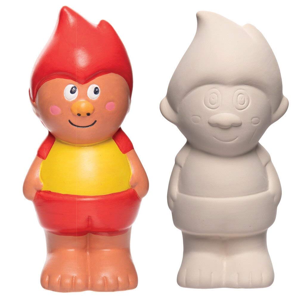 Baker Ross AT892 Hairy Heads Ceramic Coin Banks - Pack of 2, For Kids Arts and Crafts Projects