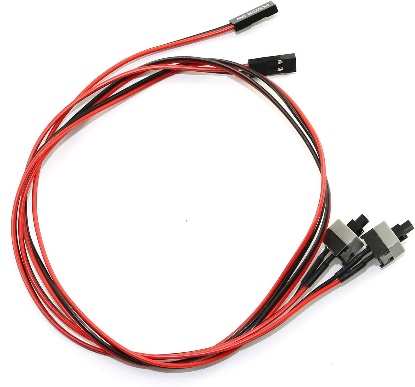 ciciglow Câble Adaptateur de Contrôle d'alimentation, Interrupteur d'alimentation pour Ordinateur de Bureau, Câble Adaptateur de Contrôle d'alimentation, Interrupteur Bleu, Bouton