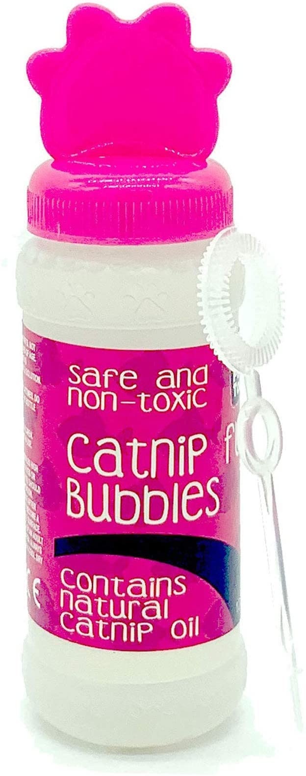 Pet Touch 120 ml Catnip Fun Bubbles for Cats and Kittens that contains NATURAL CATNIP OIL for Interactive Play (Pink (120ml))