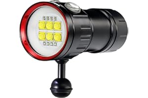 Diving Flashlight,LetonPower BB14 9000Lumens Dive Light,Super Bright Dive Light,80m Underwater Lights,Scuba Dive Light,Dive Lights for Underwater Video Shooting and Photography