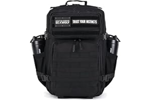 WOLFpak 45L Backpack (Alpha Black) Camping, Hiking, Gym Backpack