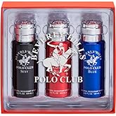 BHPC Men's Deodorant Body Spray Collection - 3 Piece Deodorizing Natural Body Spray Gift Set for Men - Beverly Hills Polo Club Long Lasting Odor Protection Deodorant - Sexy, Blaze and Blue (4 Oz Each)