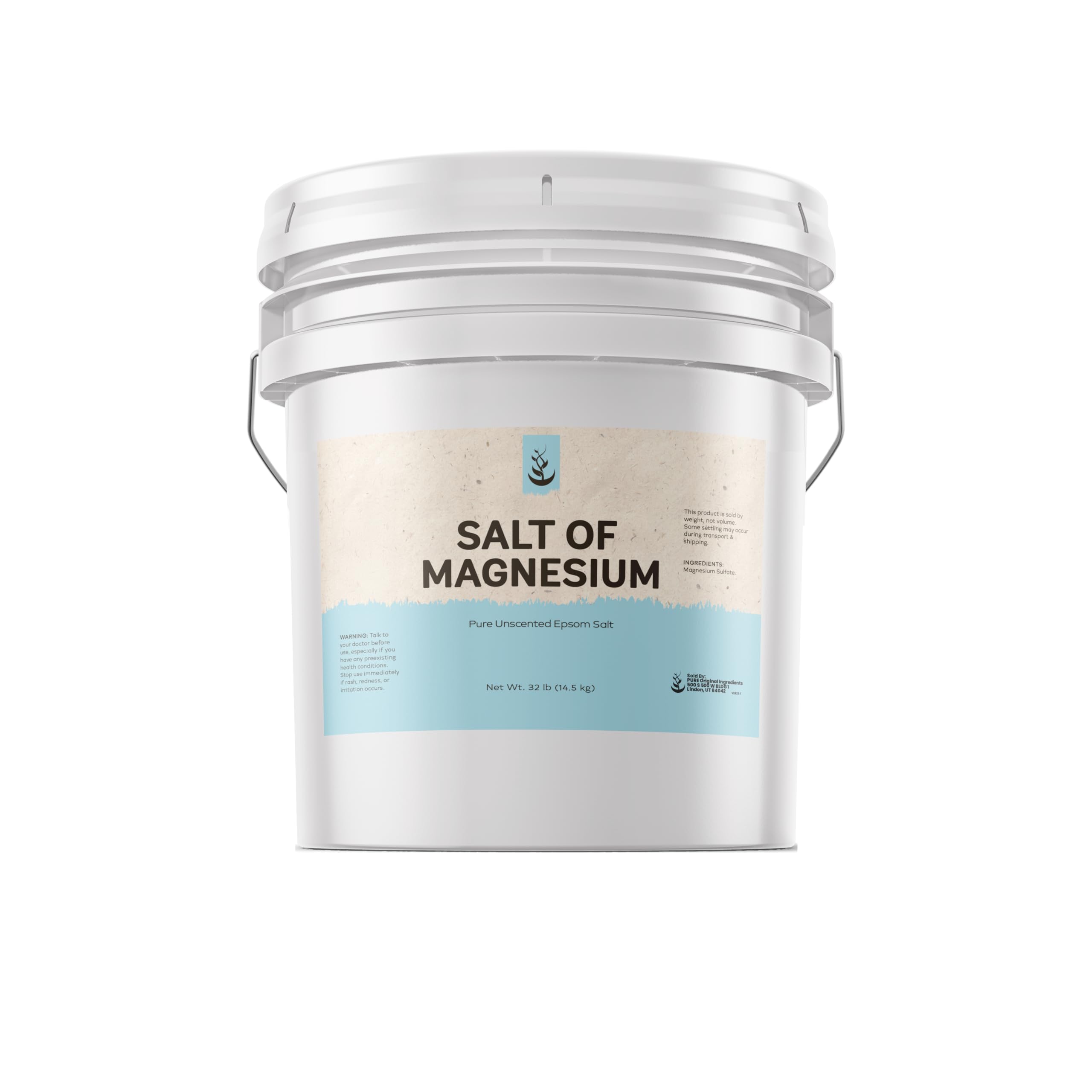 Pure Original Ingredients Salt of Magnesium (3.5 Gallon) Pure Epsom Salt, Unscented, Natural Skin Scrub Image