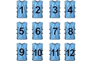 FLECHR Soccer Sports 12 Pack Team shirt Training Vests Jerseys Bibs Adult Youth kids Football Basketball Volleyball Hockey