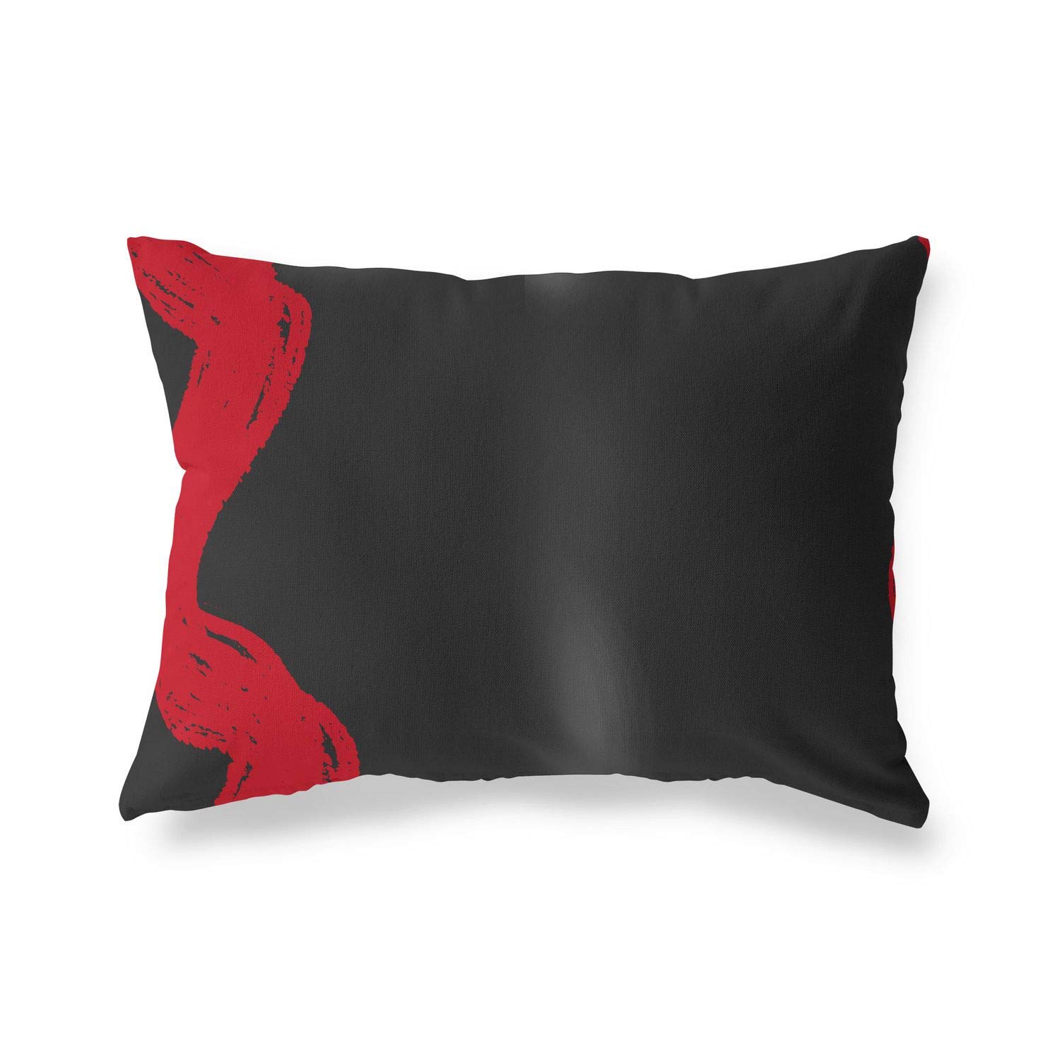 Bonamaison Decorative Cushion Cover Red & Black, Throw Pillow Covers, Home Decorative Pillowcases for Livingroom, Sofa, Bedroom, Size: 35x50 Cm - Designed and Manufactured in Turkey
