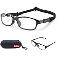Sports Goggles Glasses Football Soccer Safety Glasses Goggles Adjustable Strap Interchangeable Temples for Men Youth