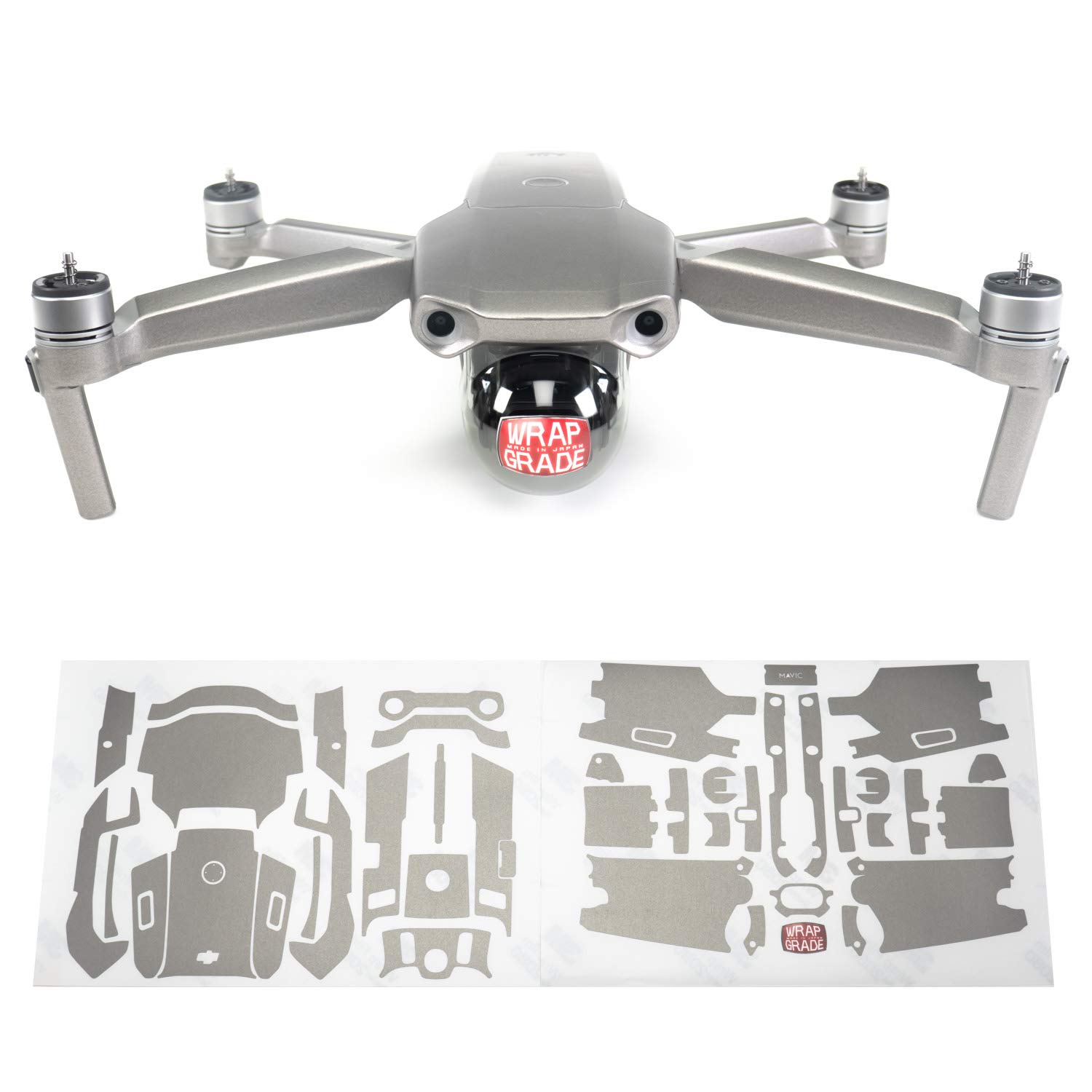 Wrapgrade Main Unit Skin Compatible with DJI Mavic Air 2 (TITANIUM)