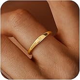 ZNBOH Gold Initial Rings for Women Non Tarnish 14K Gold Plated Stackable Letter Ring Dainty Pinky Wedding Bands Thumb Rings Thin Knuckle Stacking Cute Capital Letter Alphabet Jewelry Gifts Size 6-10
