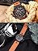 Curren Men's Outdoor Sport Military Quartz Analog Round Dial Leather Band SecondsWrist Watch Orange
