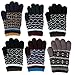 Gilbins Toddler-Kids Soft And Warm Fuzzy Interior Lined Gloves 6-Pack