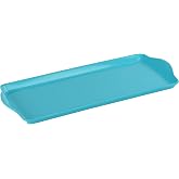Reston Lloyd Melamine Plastic Tidbit Tray, BPA-Free, Food Safe, Multipurpose Platter Serving Tray, Bathroom/Table Organizer, Turquoise