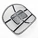 PrimeTrendz Black Lumbar Mesh Back Brace Support Office Home Car Seat Chair Ventilate Cool Cushion Pad with Massage | Breathable, Massage Beads for Ultimate Comfort (1 Piece)
