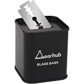 Gearhub Blade Bank Sharps Disposal Container Safely Store Used Safety Razor Blades Large Capacity for Barber Shops &amp; Personal Use Sealed Design Holds 300+ Blades, Compact &amp; Durable