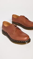 Dr. Martens Men's 1461 Oxford, Saddle Tan Carrara, 10