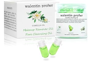 WALENTIN PROFWR Moisturizing Cleansing Oil for Face 20 Pcs Individually Packaged Gentle Makeup Blackhead Remover Travel Size Essential Pore Control Camellia Seed Nourishing Deep Cleansing Oil for Skin