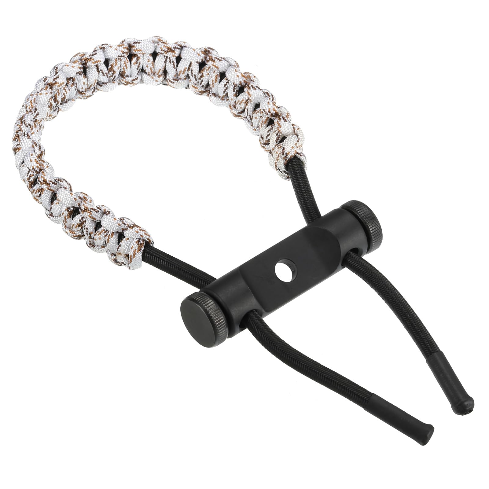 PATIKIL Archery Bow Wrist Sling, Adjustable Compound Braided Wrist Strap for Bow Target Shooting, White Camouflage