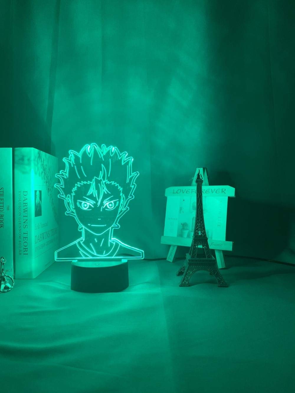 3D Night Light lamp LED for Kids,Anime Haikyuu Nishinoya Yuu Figure Child Bedroom Decor RGB Colorful Desk Manga Gift,7 Color