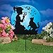 Collections Funtime Girl and Cat Solar Shadow Garden Stake Decoration, Grlncat