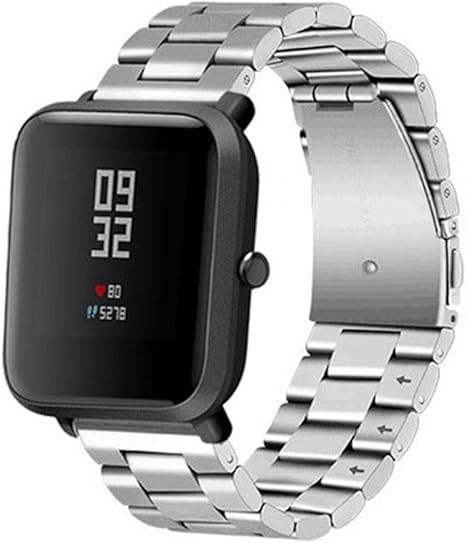 Reloj de pulsera de acero inoxidable de 175 mm, para Xiaomi Huami Amazfit Bip