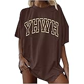 MNLYBABY YHWH Oversized Shirt Women Christian Tshirts Jesus Faith Inspirational Casual Tee Tops