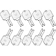 Construction Ignition Keys, 10 Pack 166 Forklift Key Hyster Heavy Equipment Keys for Clark Yale Hyster Komatsu Crown