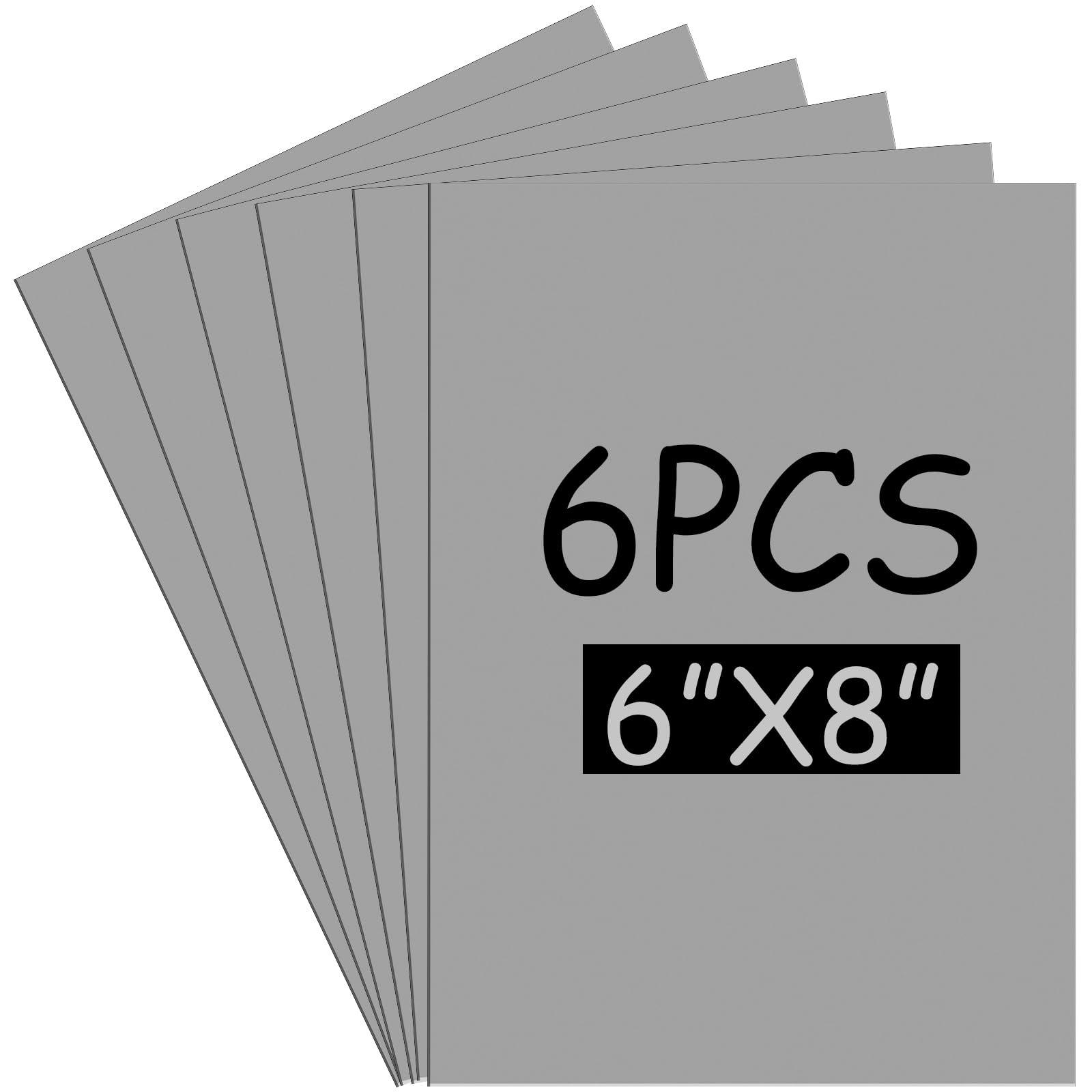 Photo 1 of MotiMind 6 Pcs 6 x 8 Inch Linoleum Block Rubber Stamp Carving Blocks Soft Linocut Blocks Soft Linocut Plates for Printmaking DIY Art Craft Projects and Scrap Booking, Gray