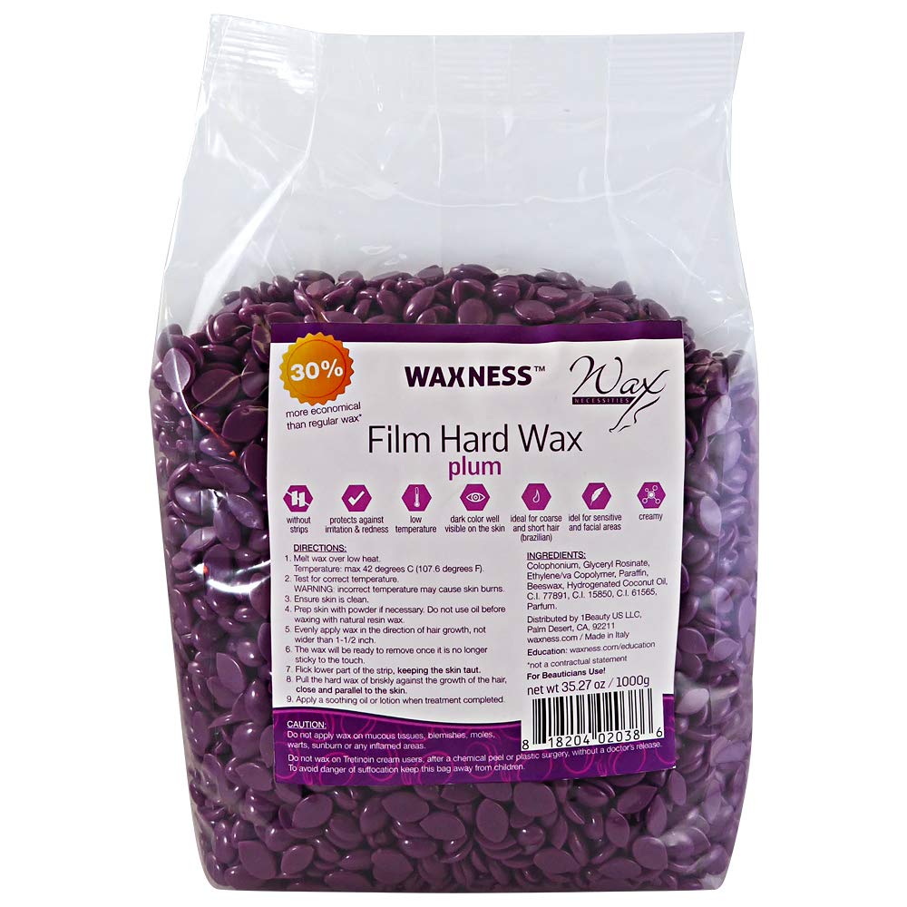 Wax Necessities Hard Wax Beads Natural 35.27 Ounces / 2.2
