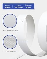FAKILO Melamine Edge Banding White 16mm x 8m Pre Glued Easy Iron On view 2